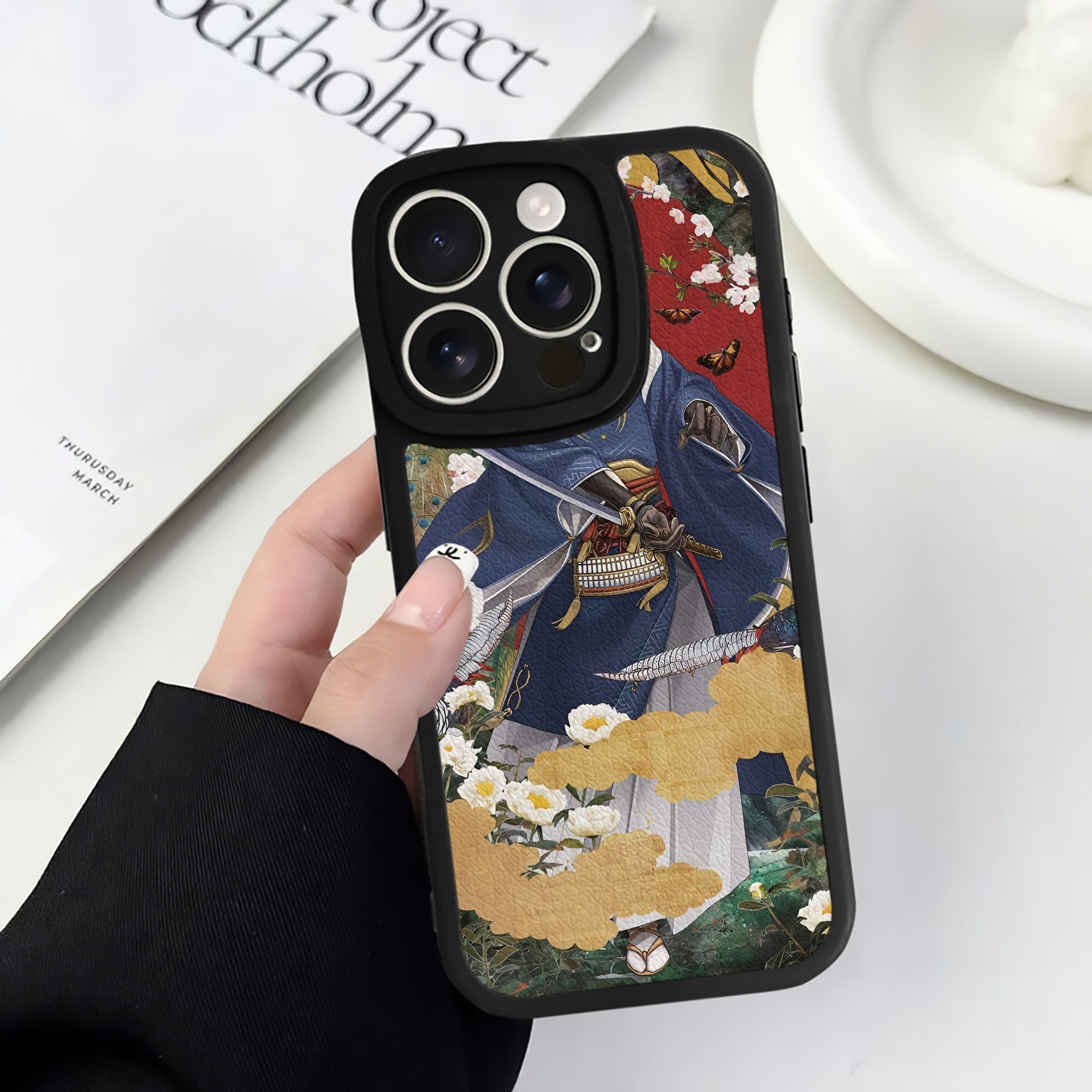 （画像用） 刀剣乱舞 Touken Ranbu 【iPhone 16シリーズ対応】シリコンスマホケース（レザー調） 材質：シリコン